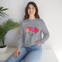 Load image into Gallery viewer, Love Hearts Crewneck Sweatshirt Valentine's Day