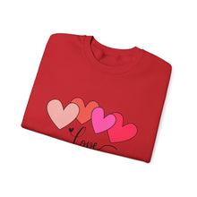 Load image into Gallery viewer, Love Hearts Crewneck Sweatshirt Valentine's Day