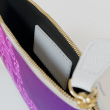 Load image into Gallery viewer, K-pop Demon Hunters Mini Clutch Bag β Neon "Heels, Nails, Blade, Mascara" Cosmetic Zip Pouch