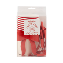 Load image into Gallery viewer, Red and Pink Bow Paper Cups