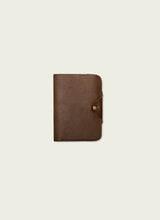 Load image into Gallery viewer, Leather Snap Passport Travel Wallet: Tan