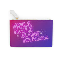 Load image into Gallery viewer, K-pop Demon Hunters Mini Clutch Bag β Neon "Heels, Nails, Blade, Mascara" Cosmetic Zip Pouch