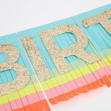 Load image into Gallery viewer, Meri Meri Rainbow Happy Birthday Fringe Garland