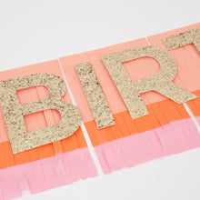 Load image into Gallery viewer, Meri Meri Pink Happy Birthday Fringe Garland