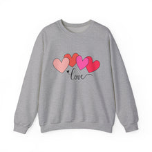 Load image into Gallery viewer, Love Hearts Crewneck Sweatshirt Valentine's Day

