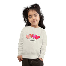 Load image into Gallery viewer, Toddler Sweatshirt — Pink Heart "Love" Pullover (Valentine’s Day Kids Gift) Family Matching
