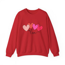 Load image into Gallery viewer, Love Hearts Crewneck Sweatshirt Valentine's Day
