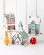 Load image into Gallery viewer, Village Christmas Paper Church Decoration
