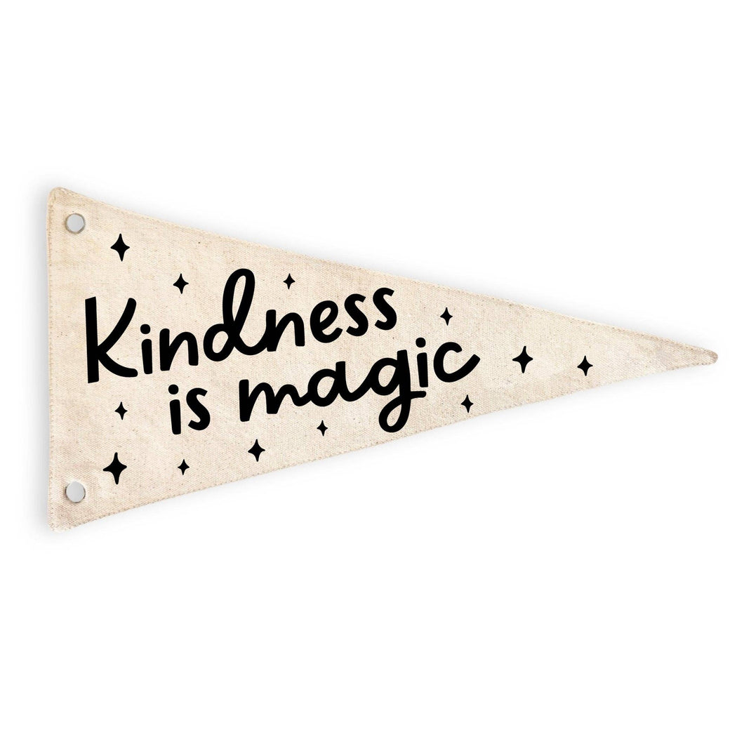 Kindness is Magic Canvas Pennant Flag - Kids Decor