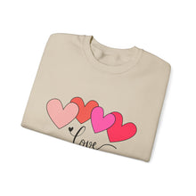 Load image into Gallery viewer, Love Hearts Crewneck Sweatshirt Valentine's Day
