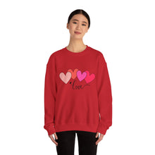 Load image into Gallery viewer, Love Hearts Crewneck Sweatshirt Valentine's Day

