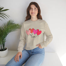 Load image into Gallery viewer, Love Hearts Crewneck Sweatshirt Valentine's Day
