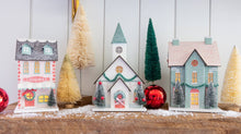 Load image into Gallery viewer, Village Christmas Paper Church Decoration
