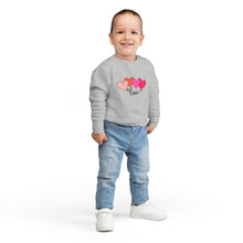 Load image into Gallery viewer, Toddler Sweatshirt — Pink Heart "Love" Pullover (Valentine’s Day Kids Gift) Family Matching
