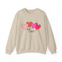 Load image into Gallery viewer, Love Hearts Crewneck Sweatshirt Valentine's Day
