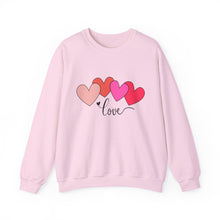 Load image into Gallery viewer, Love Hearts Crewneck Sweatshirt Valentine's Day
