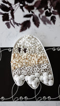 Load image into Gallery viewer, Halloween Hey Pumpkin Ghost Shaped Reusable Bamboo Tray
