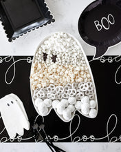 Load image into Gallery viewer, Halloween Hey Pumpkin Ghost Shaped Reusable Bamboo Tray
