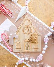 Load image into Gallery viewer, Gingerbread House Bamboo Cutting Board
