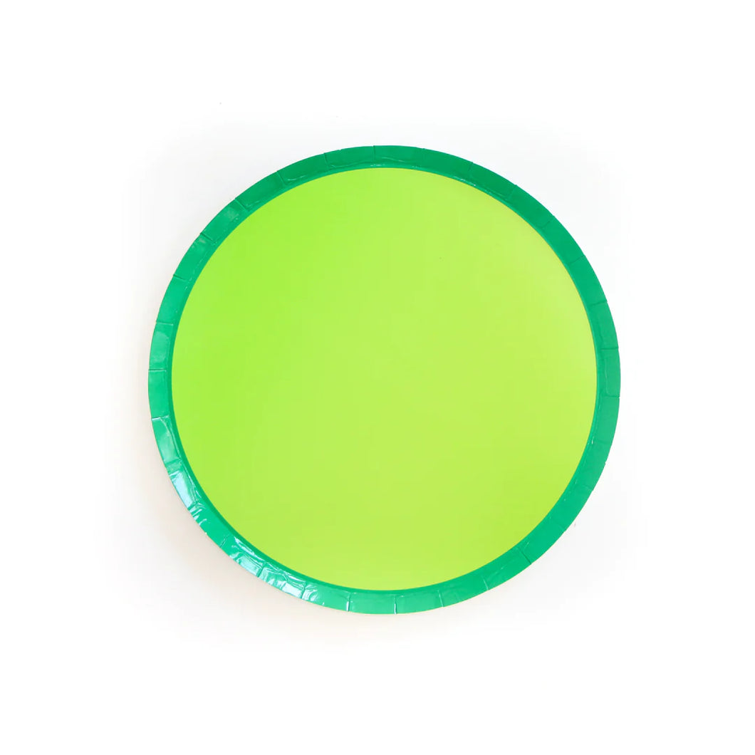 Green and Lime Plate 8”