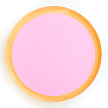 Load image into Gallery viewer, Peach and Lavender Colour Blocked Paper Party Large 10” Plates
