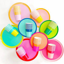 Load image into Gallery viewer, Colour Blocked Paper Party Large 10” Plates - Lemonade Party Box
