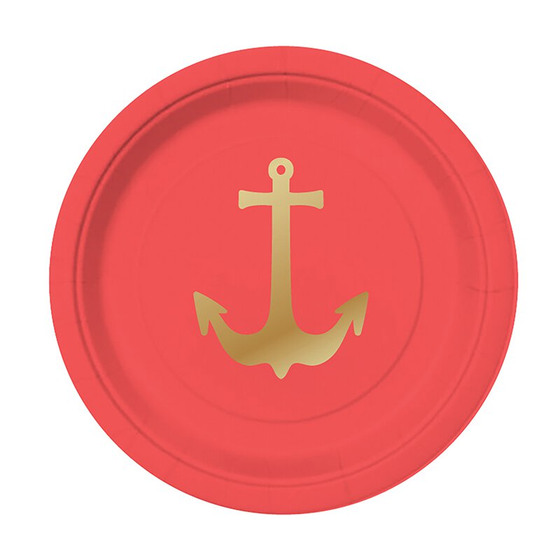 Red Anchor Appetizer Plates - Lemonade Party Box