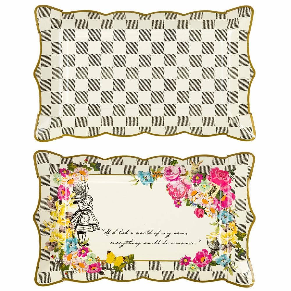 Alice in Wonderland Food Serving Platters - 4 Pack