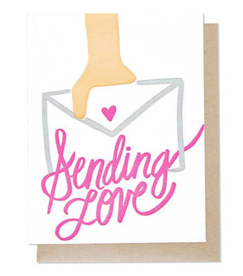 Sending Love Single Letterpress Card - Lemonade Party Box