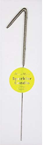 Meri Meri Gold Sparkler Number 0 to 9 Candles + Heart & Star shaped options - Lemonade Party Box