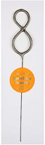 Meri Meri Gold Sparkler Number 0 to 9 Candles + Heart & Star shaped options - Lemonade Party Box