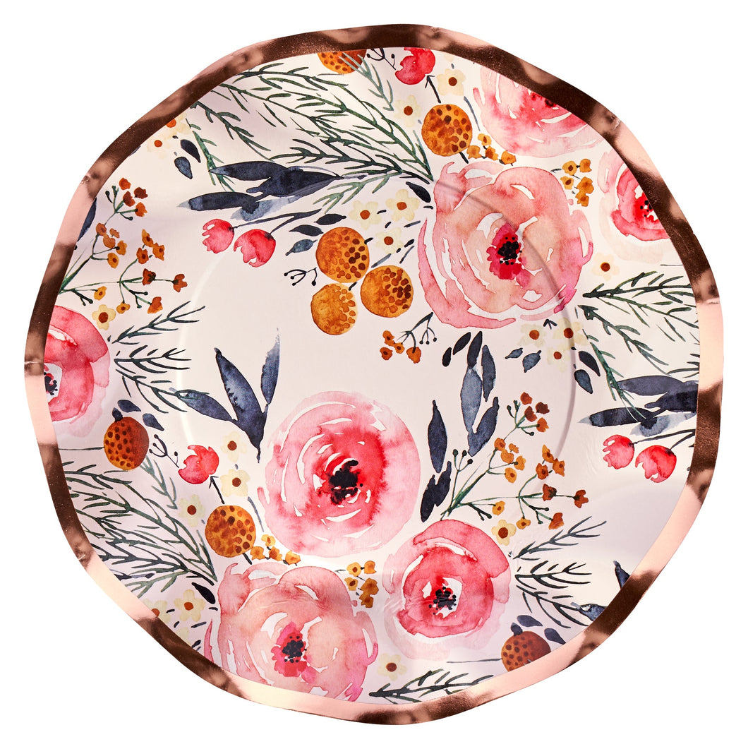 Blush Bouquet Wavy Side Plates