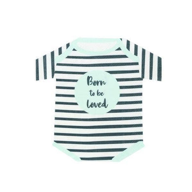 Born To Be Loved Babygrow Shaped Napkin - Lemonade Party Box