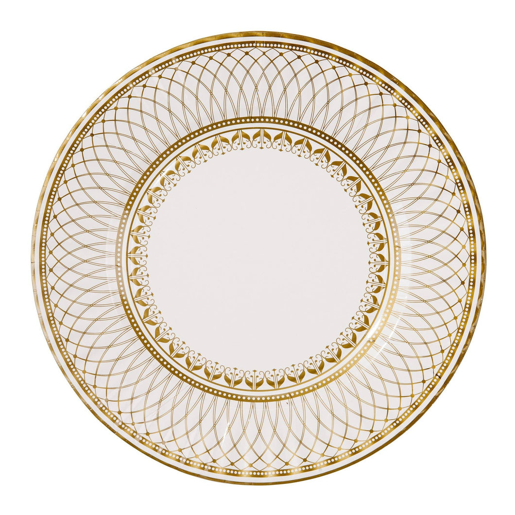 Large Gold Party Porcelain Plate