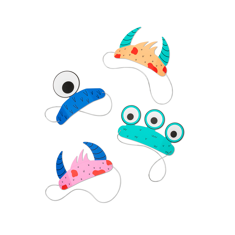 Little Monsters Party Headband Set - 8 Pack