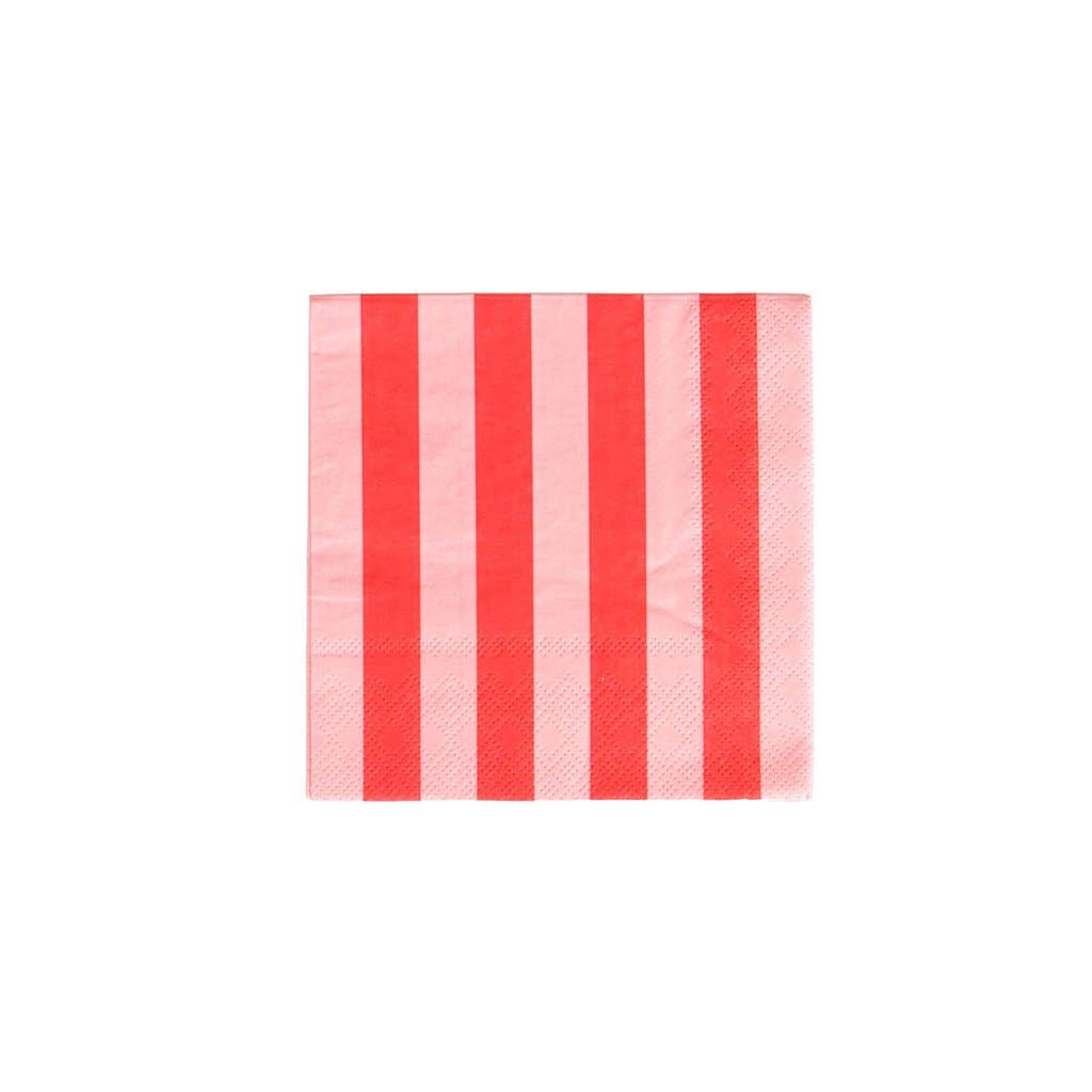 Oh Happy Day Striped Cocktail Napkins