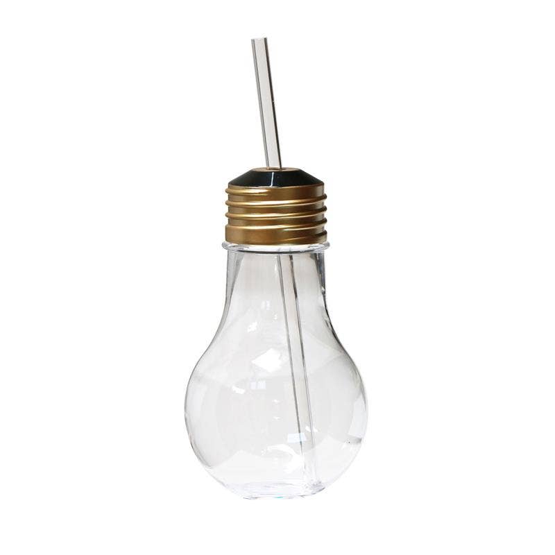 15 oz Light Bulb Cup With Straw - Gold - Lemonade Party Box