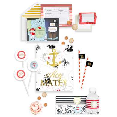 Pirate Mini Party Box - Themed Party Supplies - Lemonade Party Box