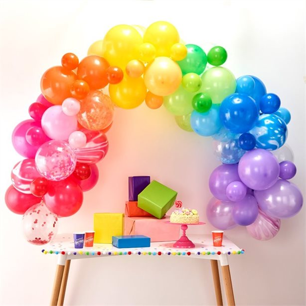 Rainbow Balloon Arch Kit - Lemonade Party Box