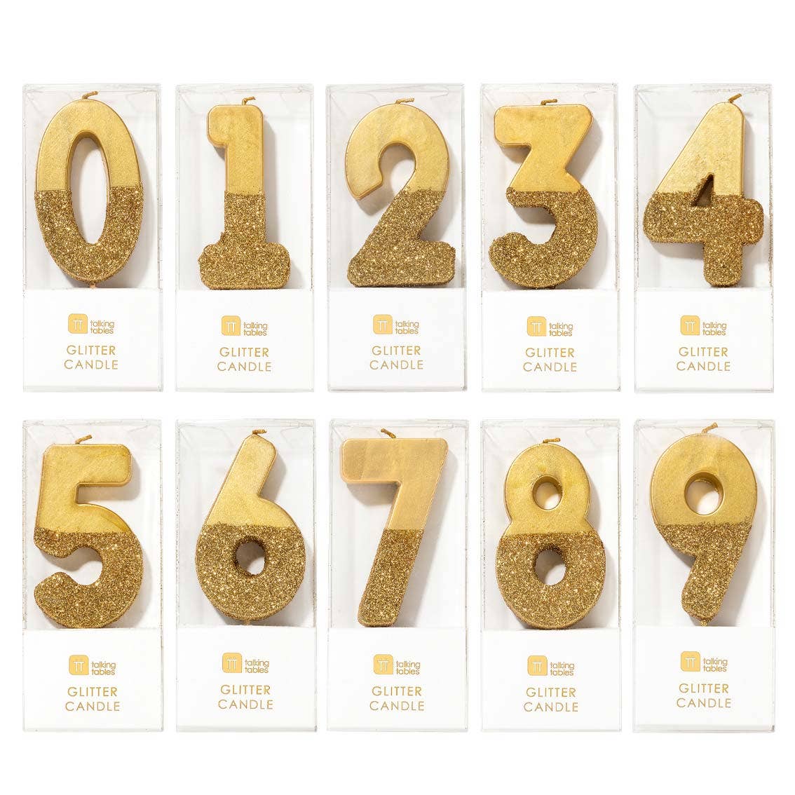 We Heart Birthdays Gold Number Candle - Lemonade Party Box