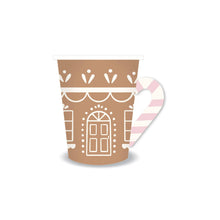 Load image into Gallery viewer, Gingerbread House Paper Party Cup With Handle

