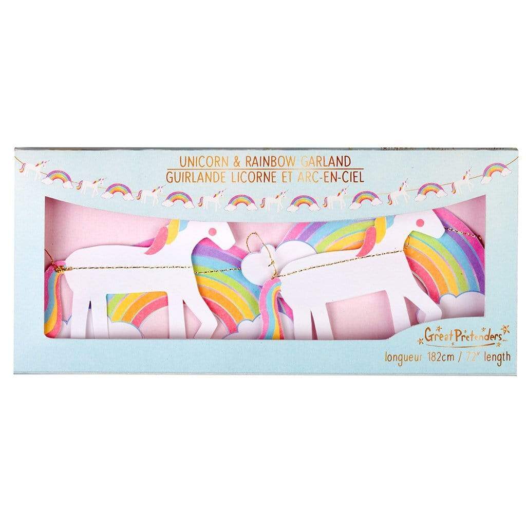 Unicorn with Rainbows Party Garlands - Lemonade Party Box