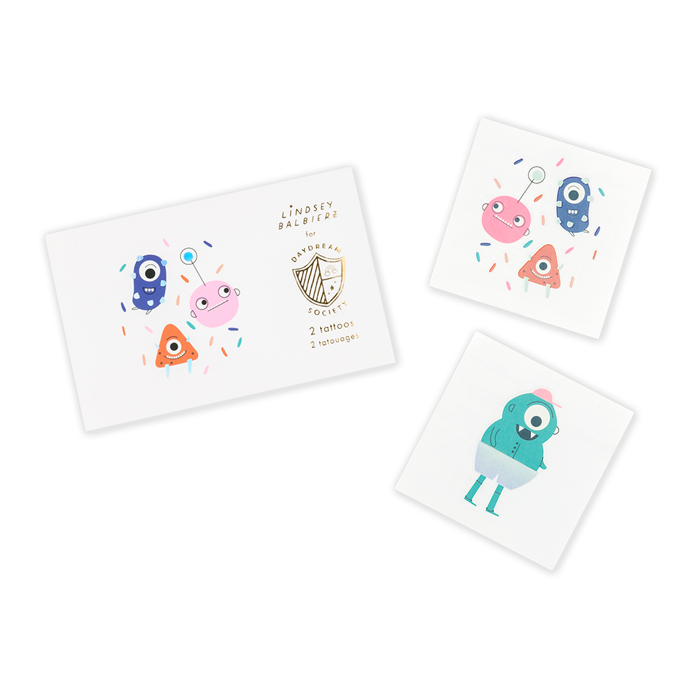 Little Monsters Temporary Tattoos - 2 Pack