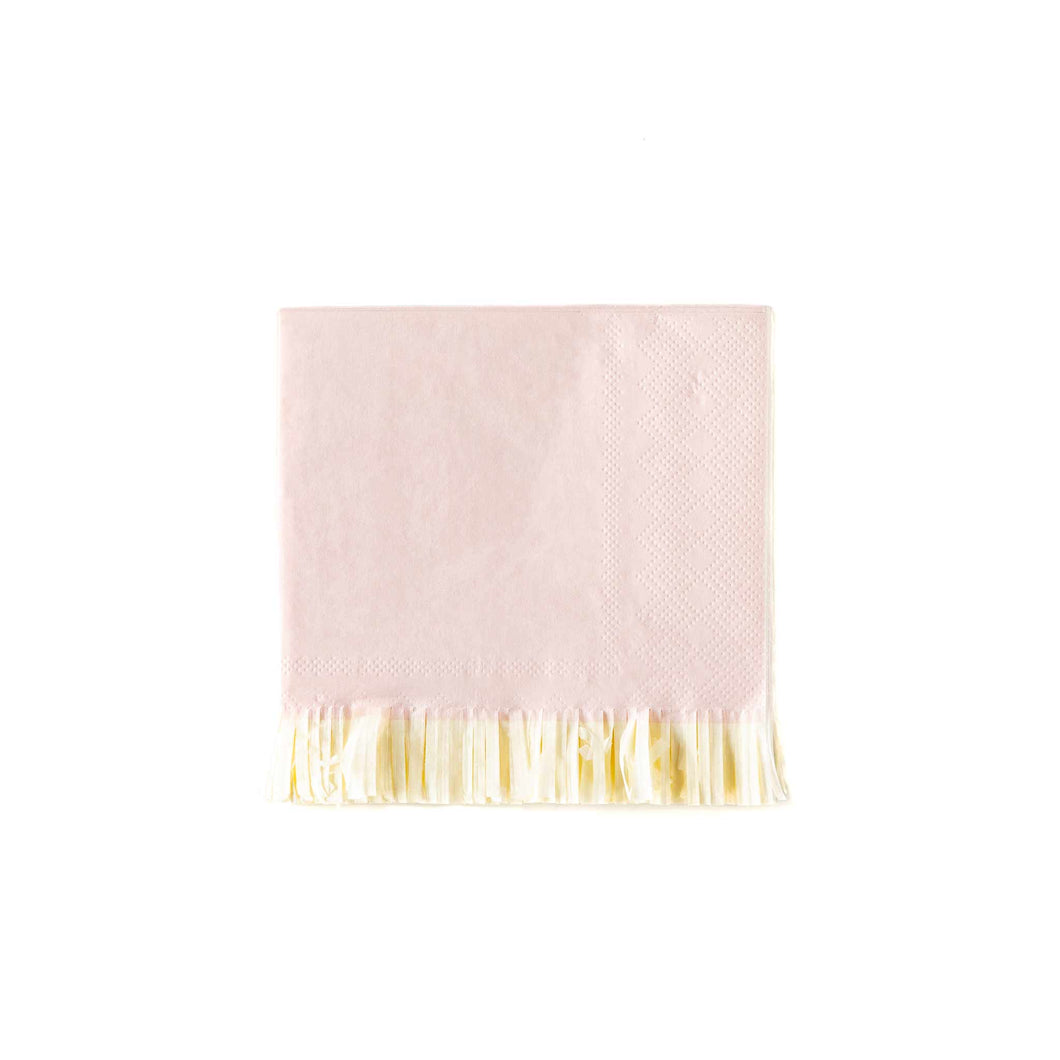 Baby Pink Fringe Napkins - Lemonade Party Box