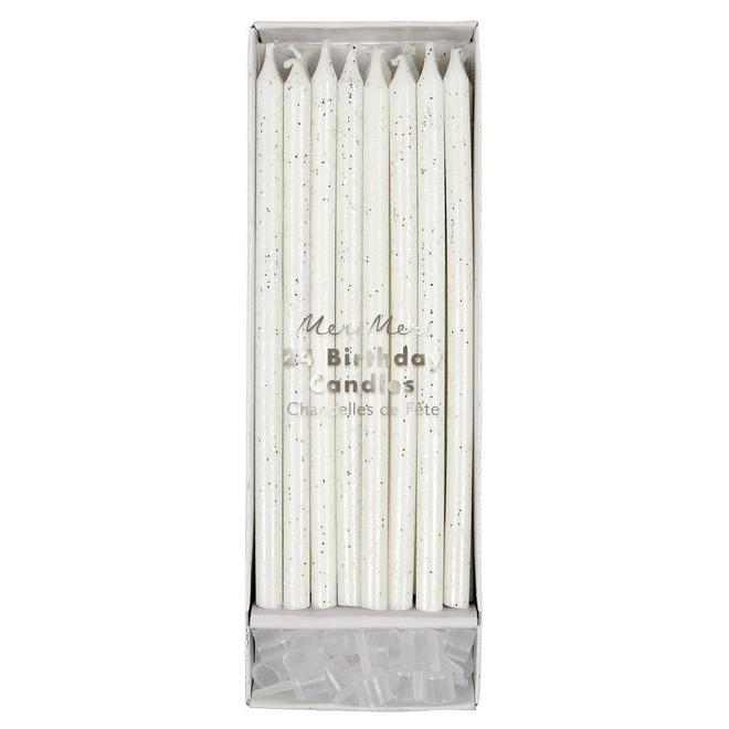 Meri Meri Silver Glitter Candles - Lemonade Party Box