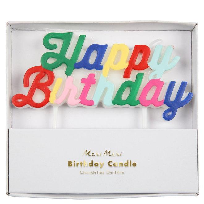 Meri Meri Multicolour Happy Birthday Candle