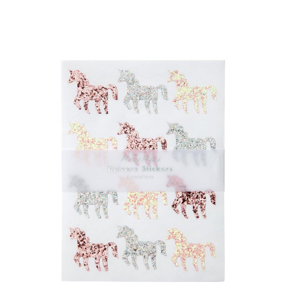 Meri Meri Glitter Unicorn Sticker Sheets (set of 10 sheets)