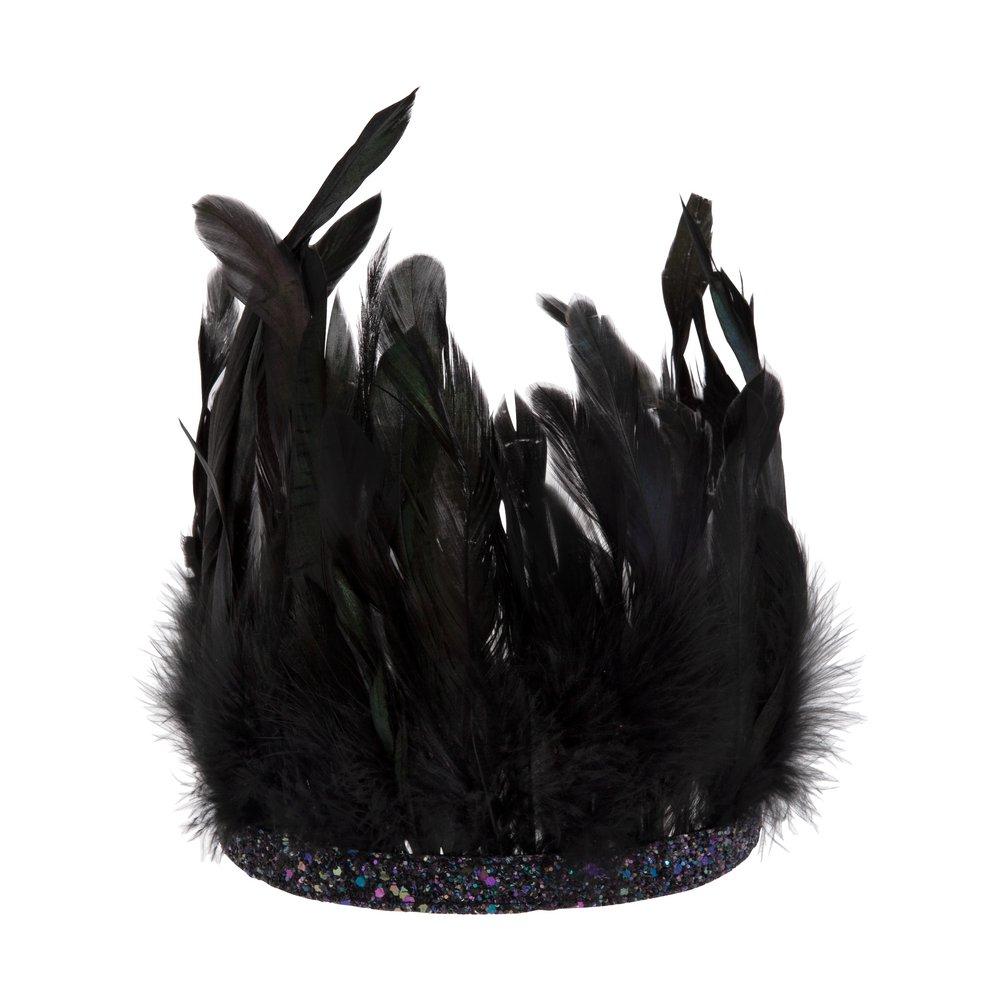 Meri Meri Black Feather Crown