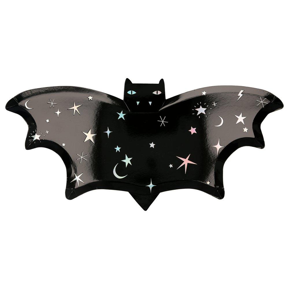 Meri Meri Sparkle Bat Plates