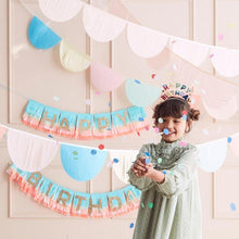 Load image into Gallery viewer, Meri Meri Rainbow Happy Birthday Fringe Garland
